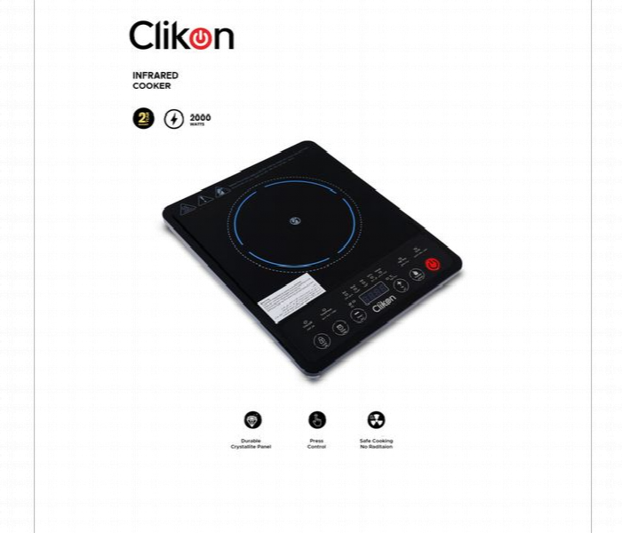 Clikon Ck4283 2000W Infrared Cooker With Child Lock - Zoom Image 1