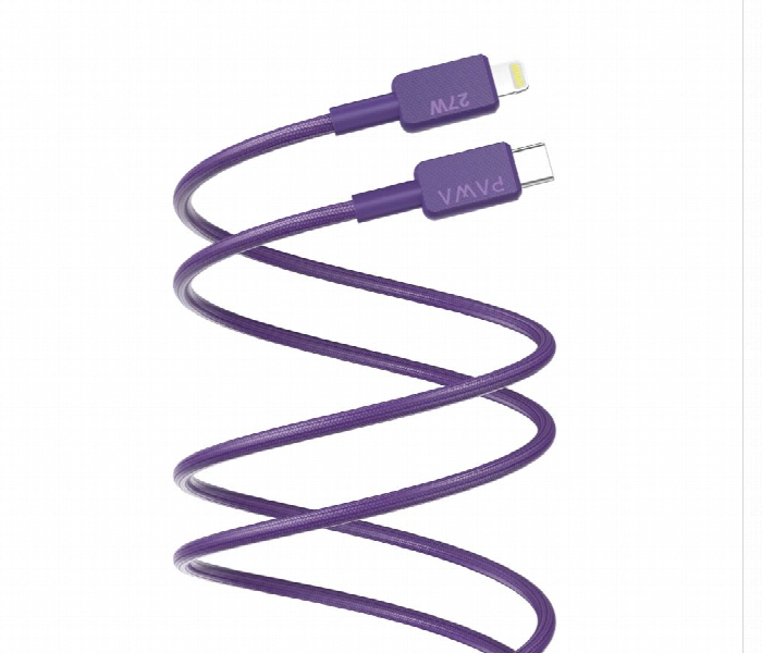 Pawa El Claro Series Premium Braided Cable Usb C To Lightning 27W Purple - Zoom Image 1