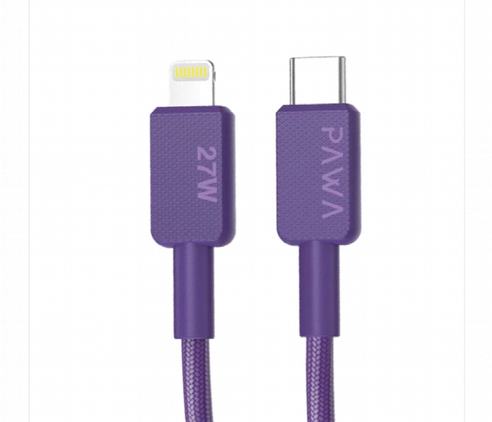 Pawa El Claro Series Premium Braided Cable Usb C To Lightning 27W Purple - Zoom Image 2