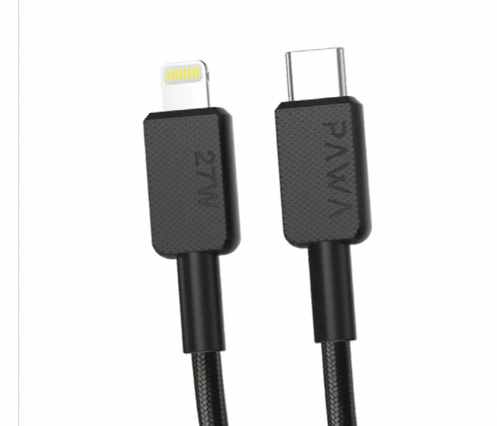 Pawa El Claro Series Premium Braided Cable Usb C To Lightning 27W Black - Zoom Image 2