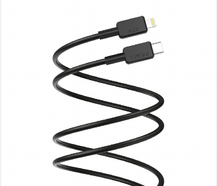 Pawa El Claro Series Premium Braided Cable Usb C To Lightning 27W Black - Zoom Image 1