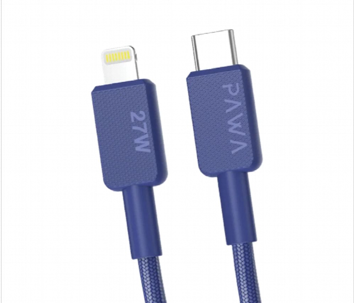 Pawa El Claro Series Premium Braided Cable Usb C To Lightning 27W Blue - Zoom Image 2