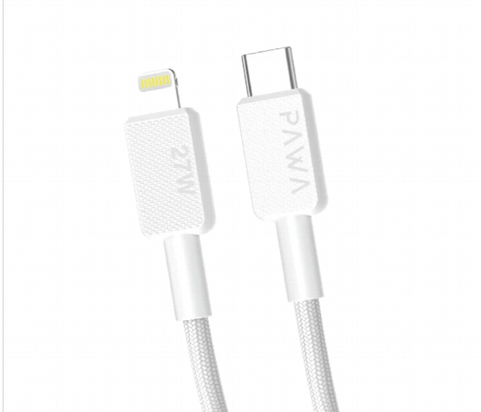 Pawa El Claro Series Premium Braided Cable Usb C To Lightning 27W  White - Zoom Image 2