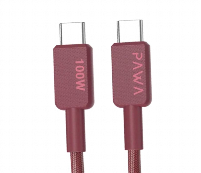 Pawa El Caro Braided Cable Usb C To Usb C Burgundy - Zoom Image 2