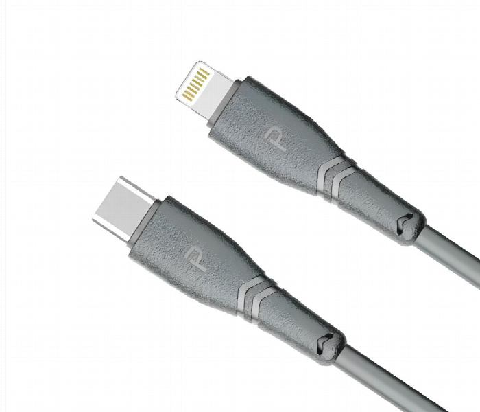 Pawa Type C To Lightning Pvc Cable 27W Quick Charging 1.2M Gray - Zoom Image 2