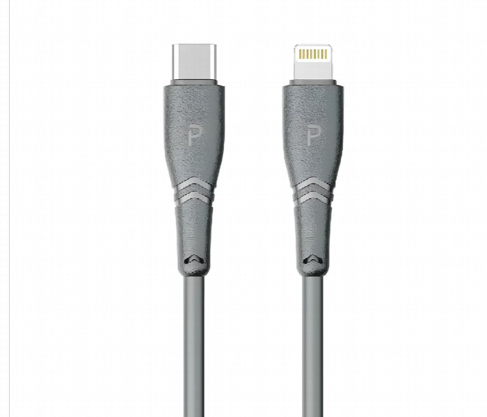 Pawa Type C To Lightning Pvc Cable 27W Quick Charging 1.2M Gray - Zoom Image 1