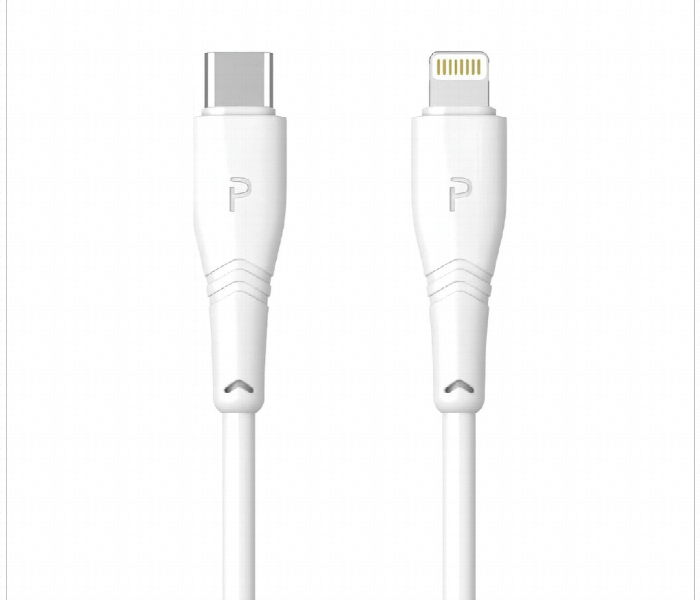 Pawa Type C To Lightning Pvc Cable 27W Quick Charging 1.2M White - Zoom Image 1