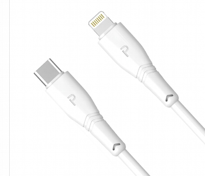 Pawa Type C To Lightning Pvc Cable 27W Quick Charging 1.2M White - Zoom Image 2