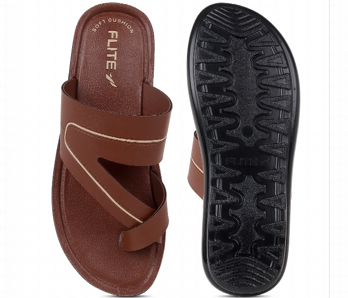Flite Slippers For Men Pug 186 Uk6 Eu40 Brown - Zoom Image 4