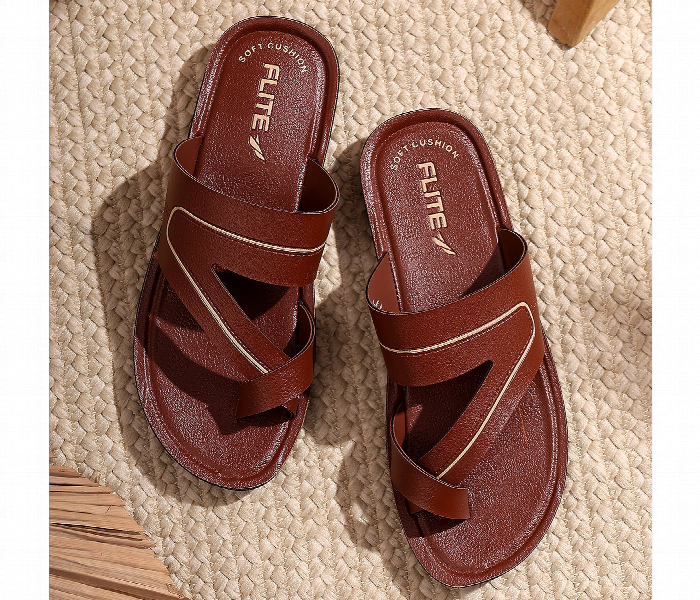 Flite Slippers For Men Pug 186 Uk7 Eu41 Brown - Zoom Image 1
