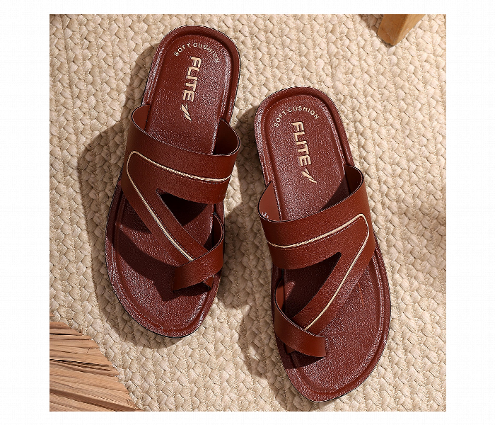 Flite Slippers For Men Pug 186 Uk8 Eu42 Brown - Zoom Image 1