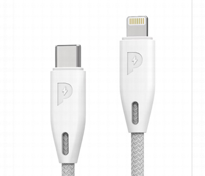 Powerology Braided Usb C To Lightning Cable White - Zoom Image 8