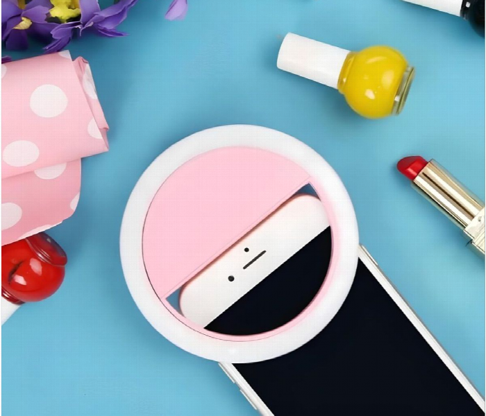 Led Small Selfie Ring Light Pink - Zoom Image 2