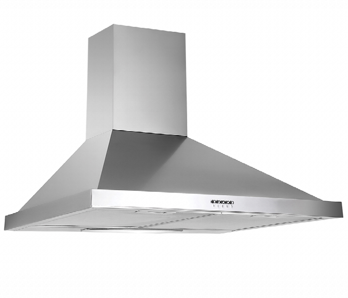 White Daisy Gusto 90 Inox 90Cm Pyramid Chimney Hood With Led And Filter - Zoom Image
