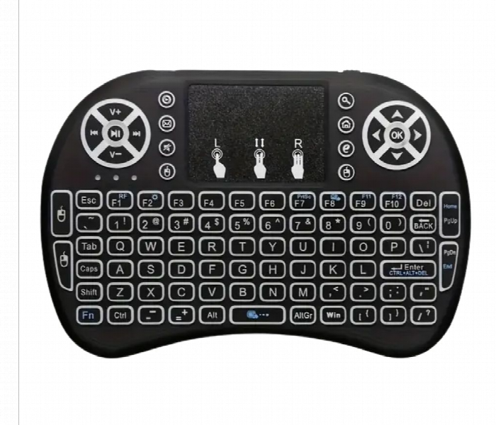 Backlit Mini Wireless Handheld Remote Keyboard Mouse Touchpad - Zoom Image 1