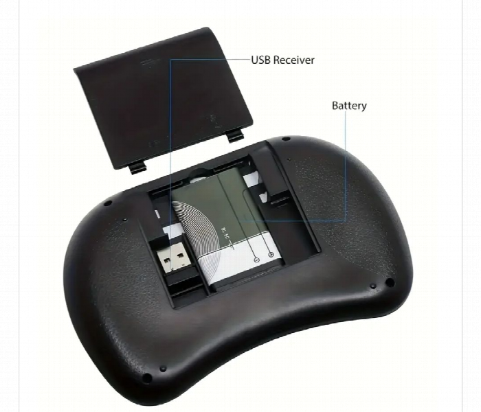 Backlit Mini Wireless Handheld Remote Keyboard Mouse Touchpad - Zoom Image 2