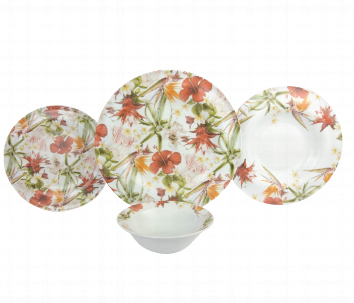 Kutahya Ku 24P Ast Porcelain 24 Pieces Dinner Set Assorted Pattern - Zoom Image 1