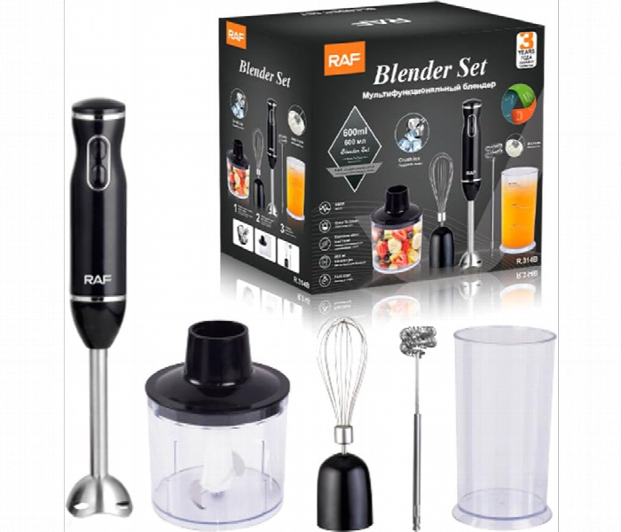 Raf 4 In 1 Hand Blender Set 400W Stainless Steel Chopper Mixer Smoothie Maker And Milk Frother - Zoom Image 1