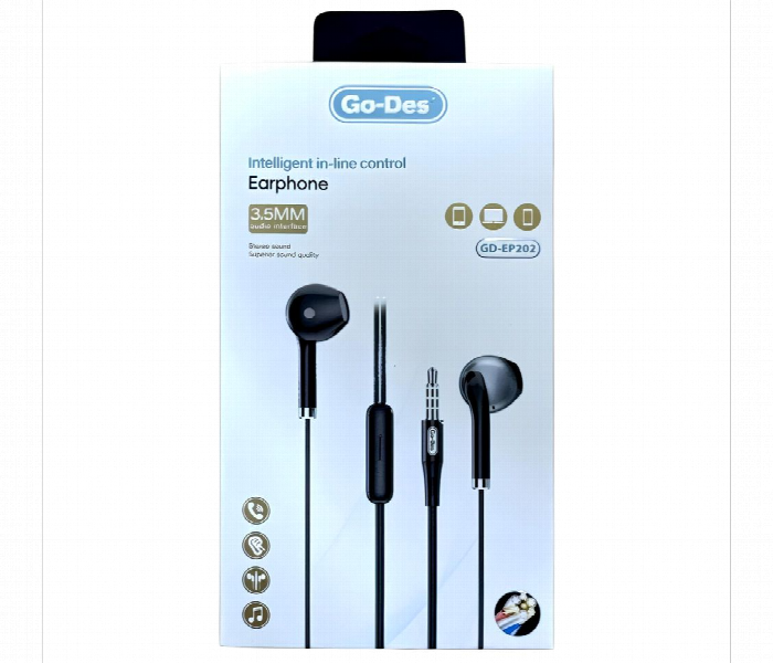 Go Des Intelligent In Line Control Earphone - Zoom Image 2