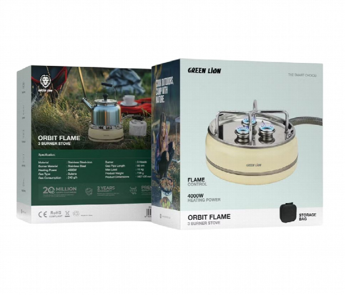 Green Lion Orbit Flame 3 Burner Stove - Zoom Image 2