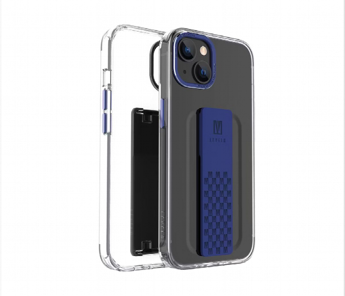 Levelo Graphia Iphone 14 Imd Clear Case Blue - Zoom Image 1