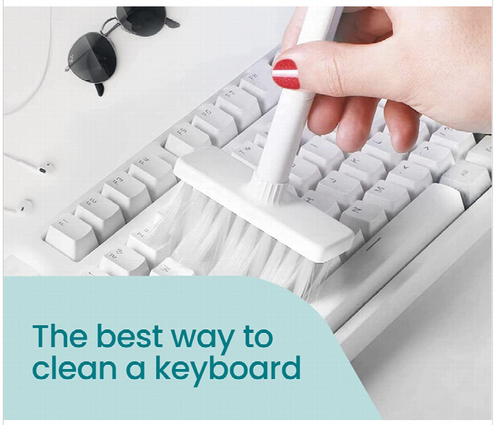 Green 5 In 1 Multifunctional Cleaning Brush White - Zoom Image 3
