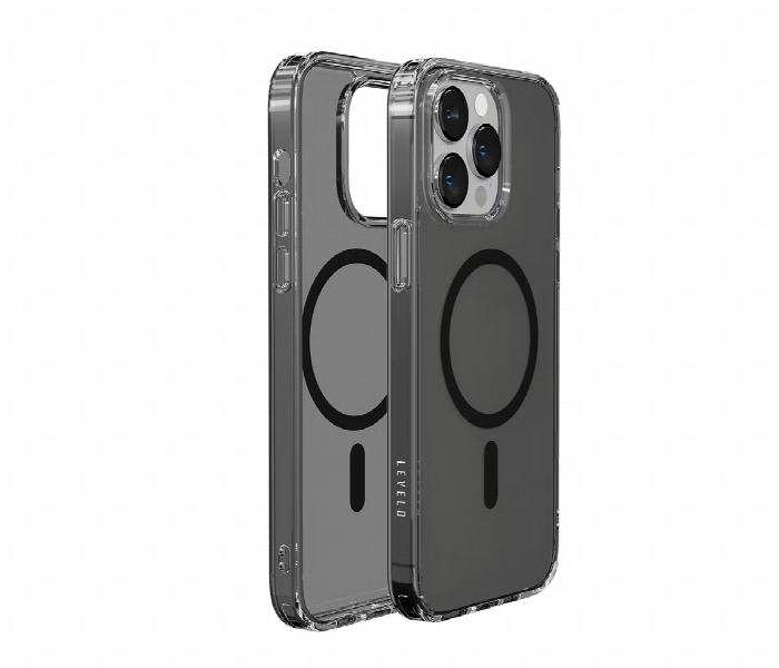 Levelo Magsafe Clara Iphone 14 Pro Max Clear Back Case Smoke Clear - Zoom Image 1