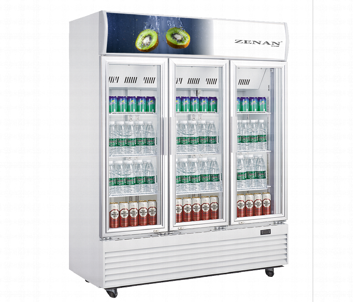Zenan Showcase Cooler Zsc.lg1300Bf 1300L 3 Door Fast Cooling Glass - Zoom Image