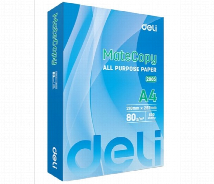 Deli Mate Copy Paper 80Gsm 500X5Reams - Zoom Image 1