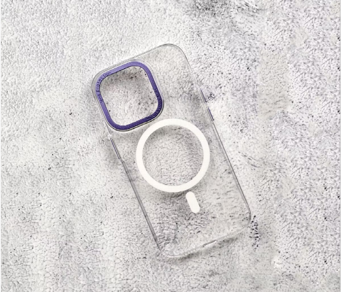 Levelo Magsafe Sensa Clear Back Case For Iphone 14 Pro Clear Or Purple - Zoom Image 2