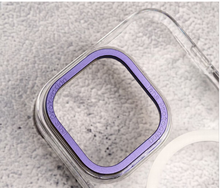 Levelo Magsafe Sensa Clear Back Case For Iphone 14 Pro Clear Or Purple - Zoom Image 3
