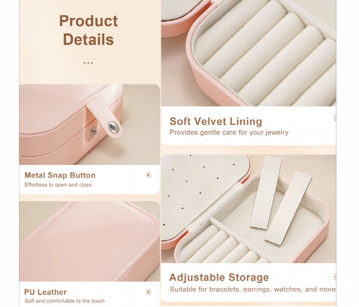 Three Layer Jewelry Storage Box Pink - Zoom Image 3