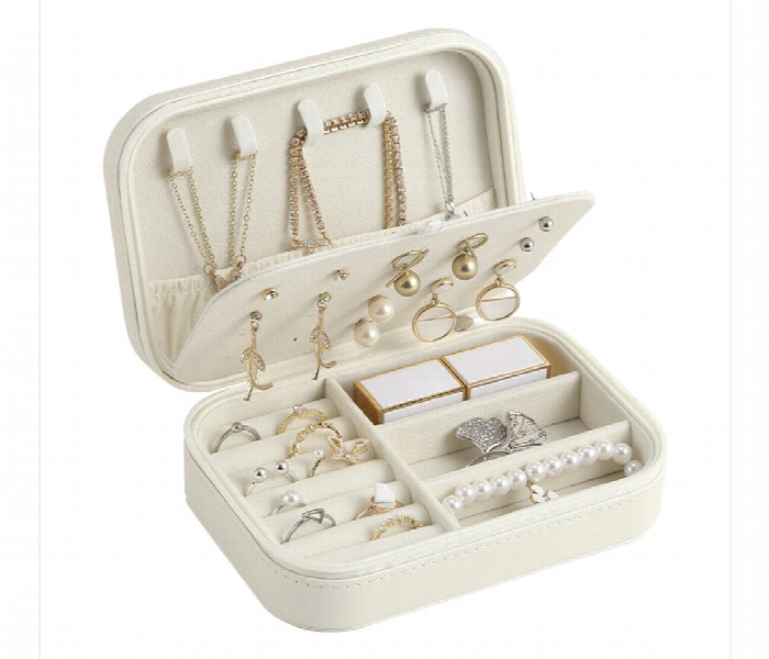 Three Layer Jewelry Storage Box  White - Zoom Image 1