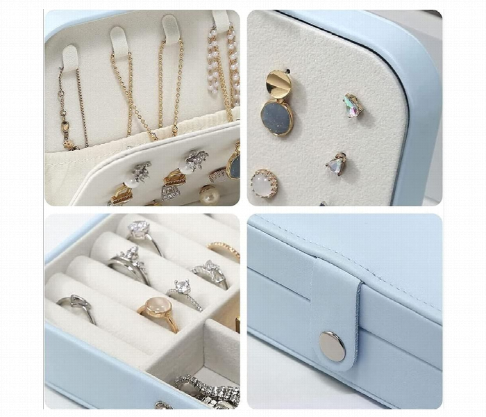 Three Layer Jewelry Storage Box Blue - Zoom Image 2