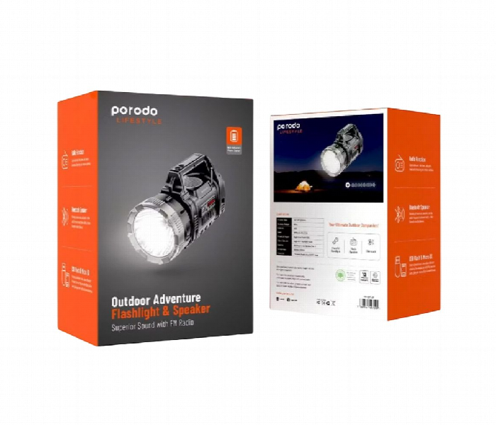 Porodo Lifestyle Outdoor Adventure 3 In 1 Flashlight And Speaker - Zoom Image 4
