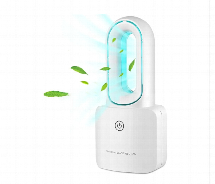 Bladeless Desk Fan With Led Lights - Zoom Image 1