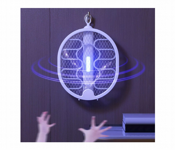 Usb Electric Foldable 225Mah Mosquito Swatter White - Zoom Image 2