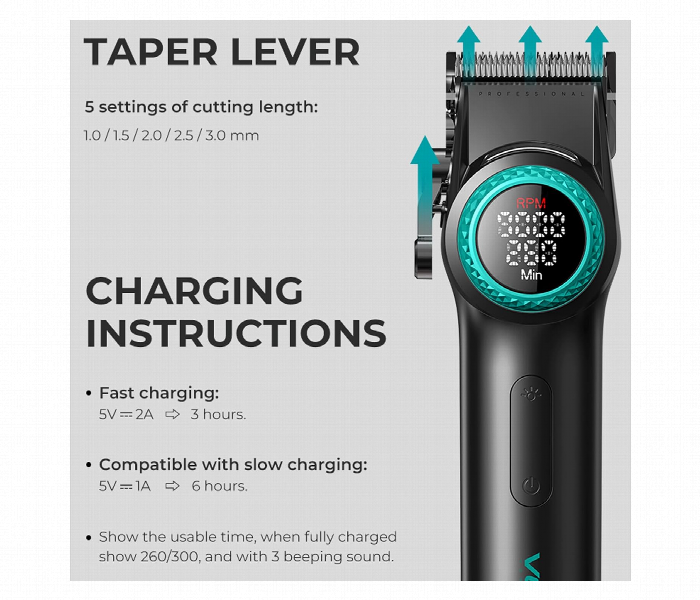 Vgr High Speed Professional Hair Clipper V 001 - Zoom Image 4