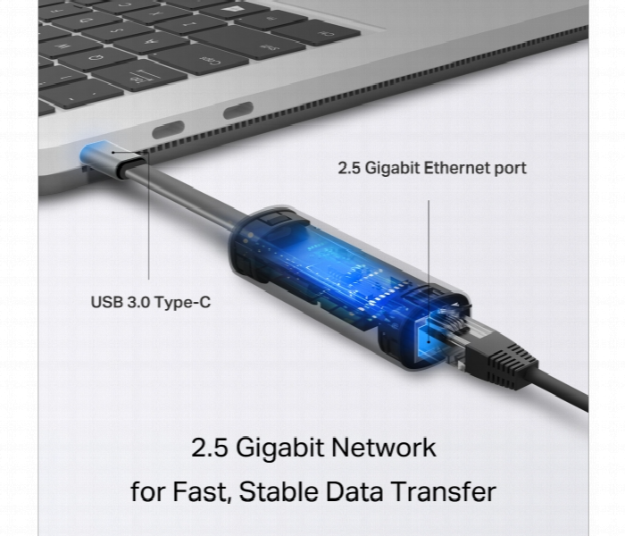 Usb Type C To 2.5 Gigabit Ethernet Network Adapter - Zoom Image 4