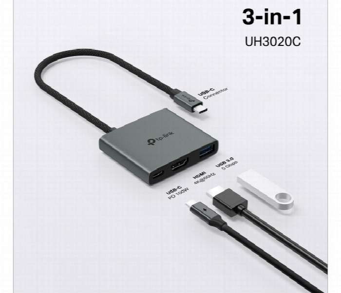 Usb Type C 3 In 1 Hub Single Usb C Port Into 3 Ports - Zoom Image 2