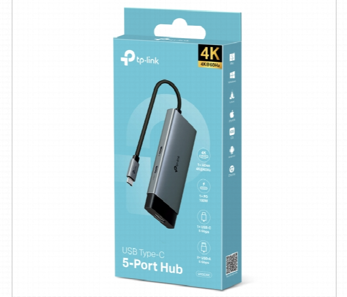 Uh5020C Usb Type C 5 In 1 Hub Single Usb C Port Into 5 Ports - Zoom Image 9