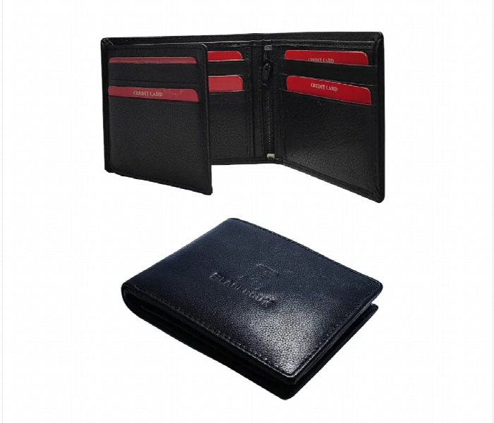 Premium Slim Leather Wallet  Black - Zoom Image 2