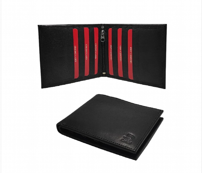 Classic Leather Wallet For Men  Black - Zoom Image 1