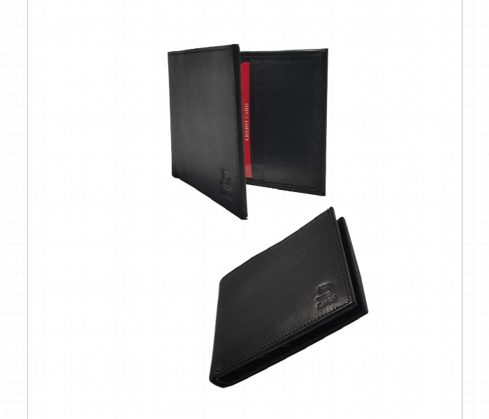Classic Leather Wallet For Men  Black - Zoom Image 2