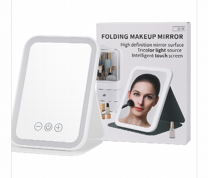 Portable Folding Makeup Mirror Small - Zoom Image 1