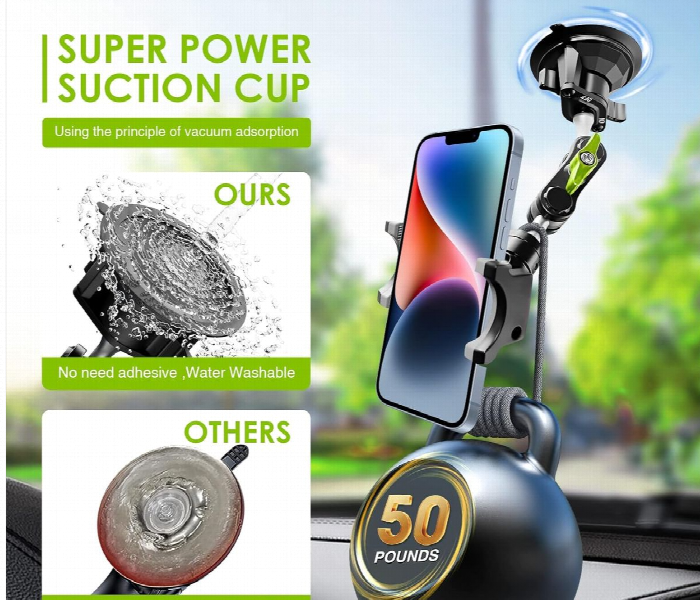Universal 360 Degree Suction Cup Phone Mount - Zoom Image 2