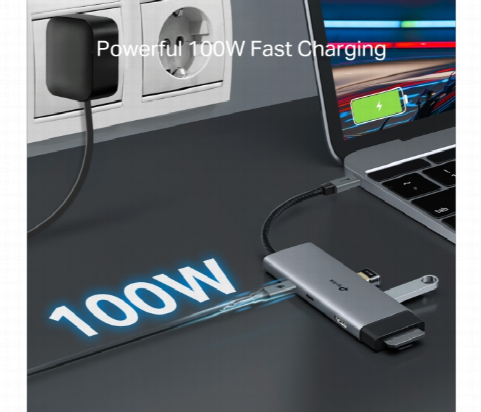 Uh7020C Usb Type C 7 In 1 Hub   Turns A Single Usb C Port Into 7 Ports - Zoom Image 8