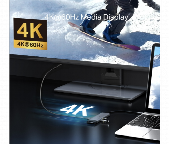 Uh7020C Usb Type C 7 In 1 Hub   Turns A Single Usb C Port Into 7 Ports - Zoom Image 6
