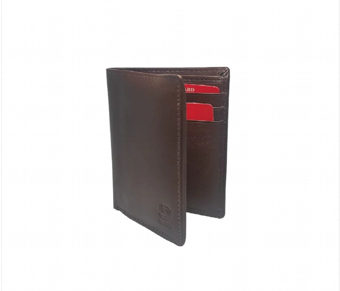 Slim Double Fold Leather Wallet For Men Brown - Zoom Image 2