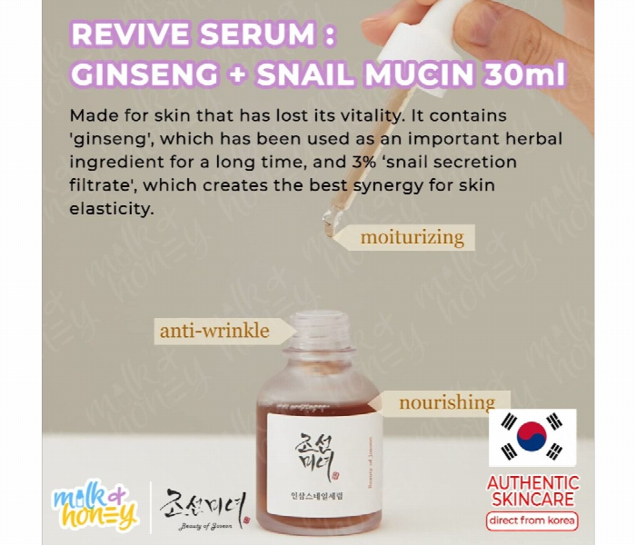 Beauty Of Joseon Revive Serum  Ginseng  Snail Mucin  30Ml - Zoom Image 6